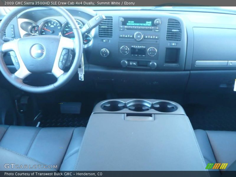 Summit White / Ebony 2009 GMC Sierra 3500HD SLE Crew Cab 4x4 Dually