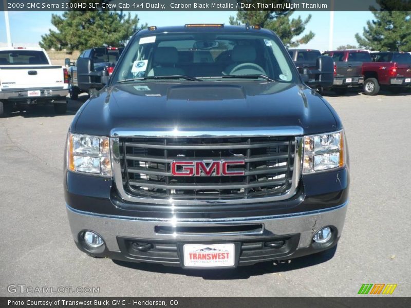 Carbon Black Metallic / Dark Titanium/Light Titanium 2009 GMC Sierra 3500HD SLT Crew Cab 4x4 Dually