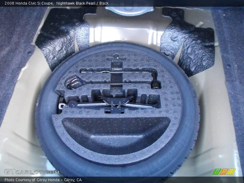 Nighthawk Black Pearl / Black 2008 Honda Civic Si Coupe