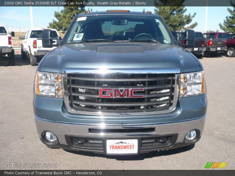 Stealth Gray Metallic / Ebony 2009 GMC Sierra 3500HD SLT Crew Cab 4x4 Dually
