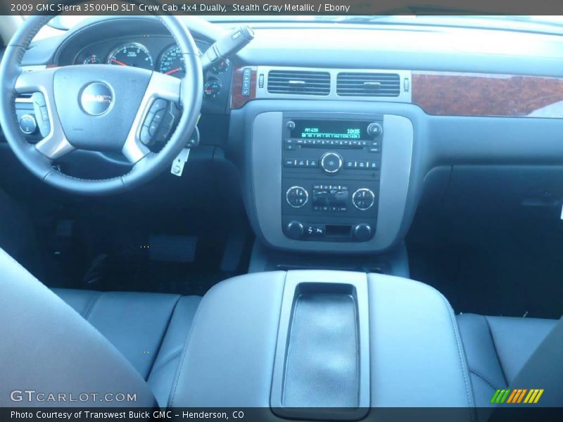 Stealth Gray Metallic / Ebony 2009 GMC Sierra 3500HD SLT Crew Cab 4x4 Dually