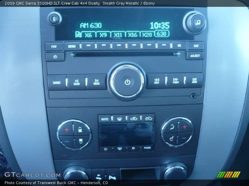 Stealth Gray Metallic / Ebony 2009 GMC Sierra 3500HD SLT Crew Cab 4x4 Dually