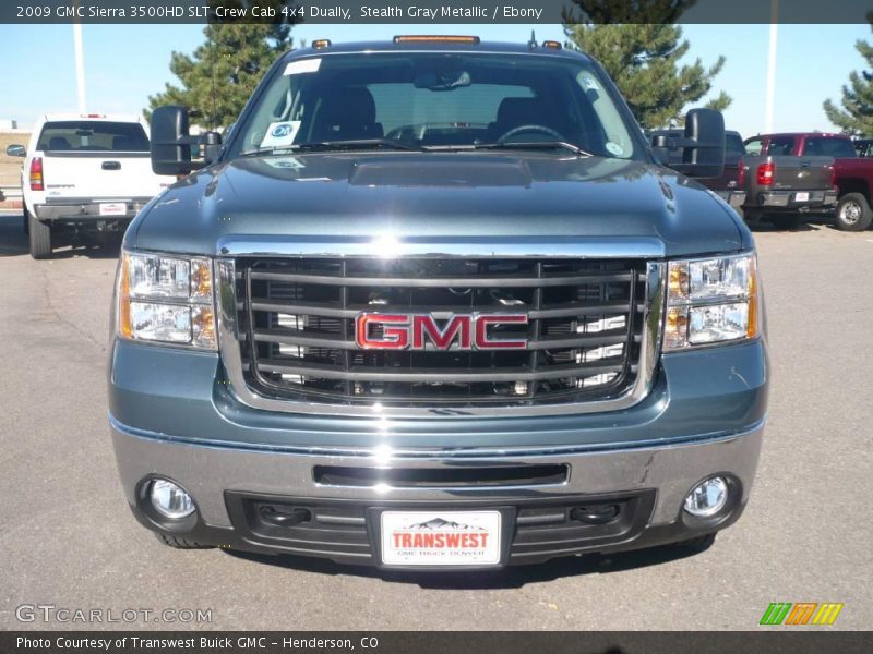 Stealth Gray Metallic / Ebony 2009 GMC Sierra 3500HD SLT Crew Cab 4x4 Dually