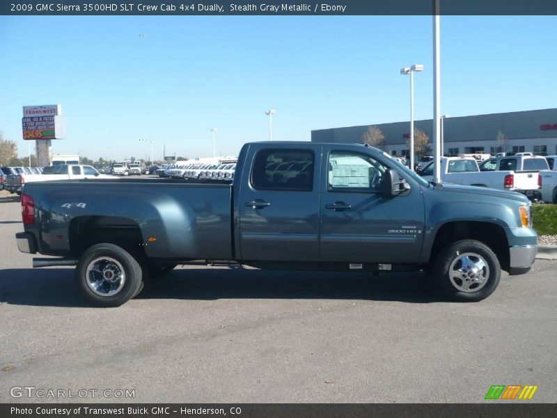 Stealth Gray Metallic / Ebony 2009 GMC Sierra 3500HD SLT Crew Cab 4x4 Dually