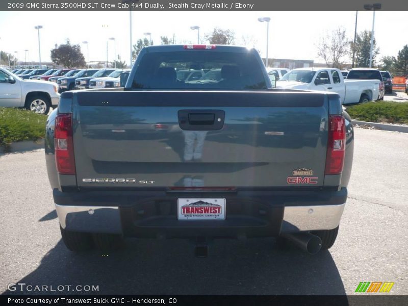 Stealth Gray Metallic / Ebony 2009 GMC Sierra 3500HD SLT Crew Cab 4x4 Dually