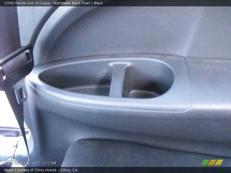Nighthawk Black Pearl / Black 2008 Honda Civic Si Coupe