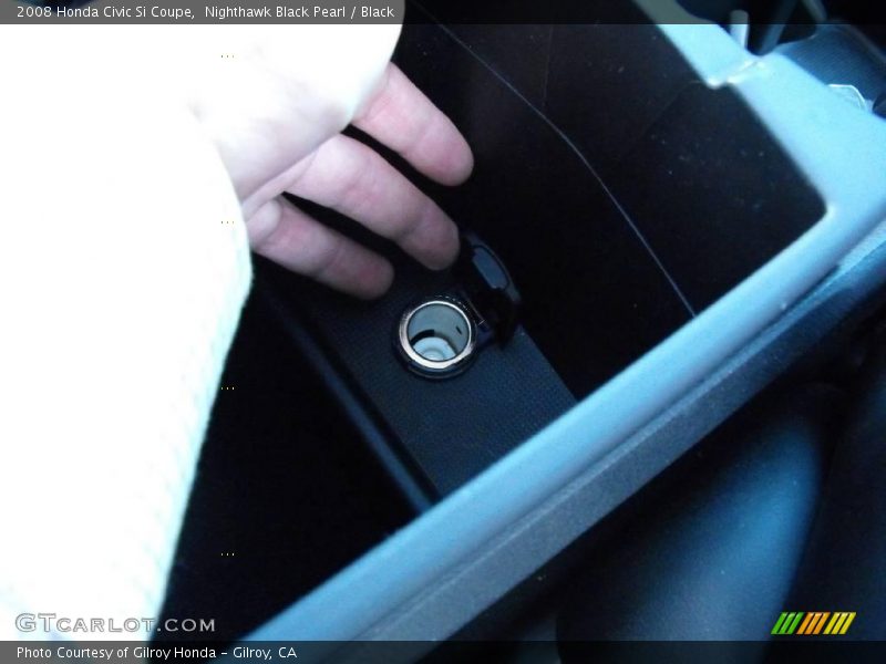 Nighthawk Black Pearl / Black 2008 Honda Civic Si Coupe