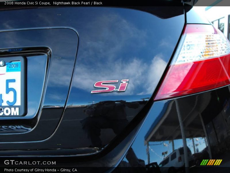 Nighthawk Black Pearl / Black 2008 Honda Civic Si Coupe