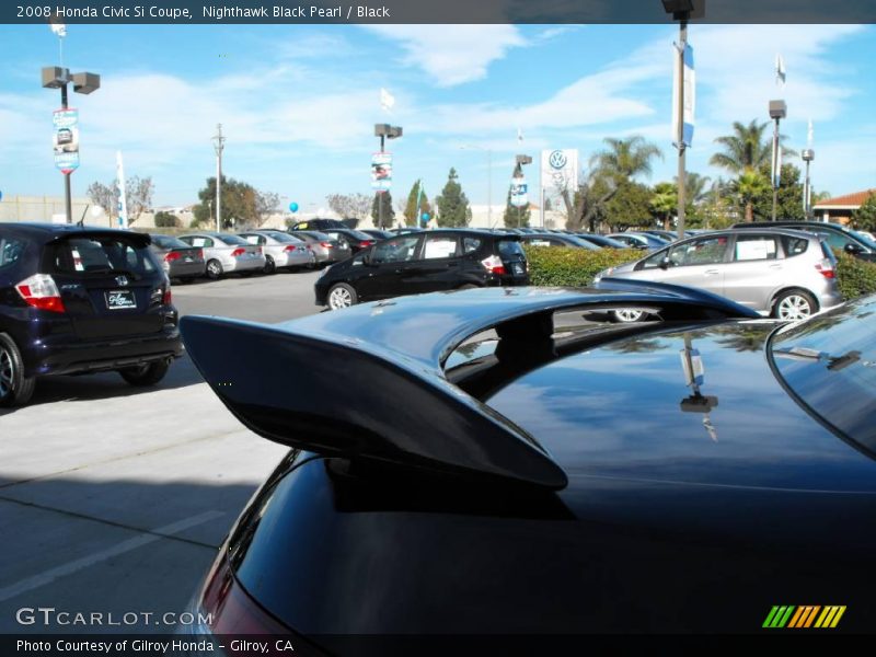 Nighthawk Black Pearl / Black 2008 Honda Civic Si Coupe