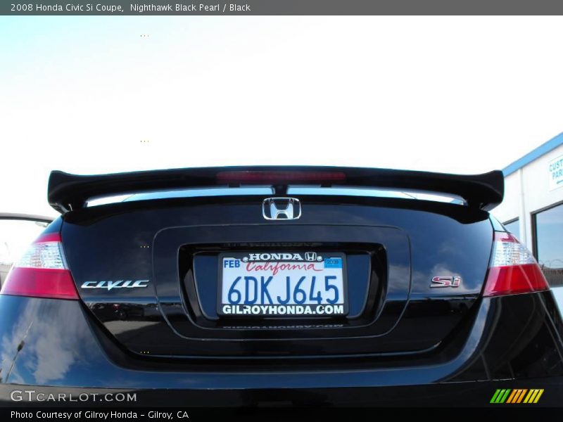 Nighthawk Black Pearl / Black 2008 Honda Civic Si Coupe