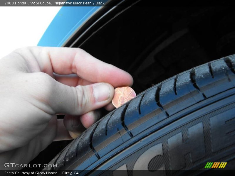 Nighthawk Black Pearl / Black 2008 Honda Civic Si Coupe