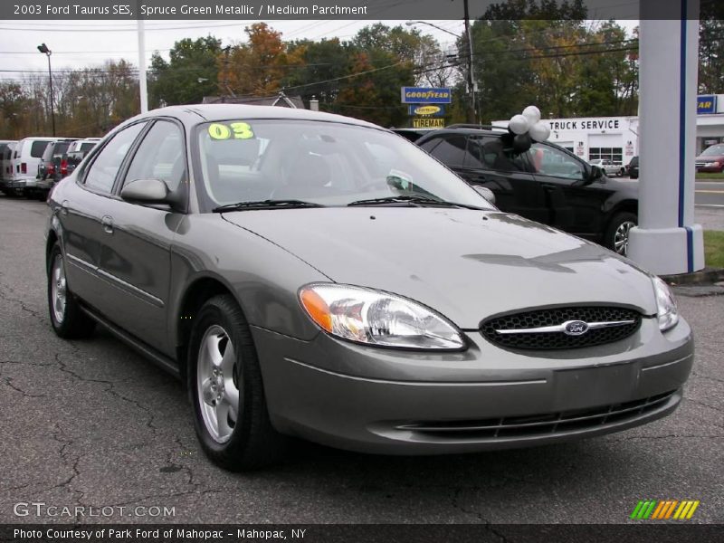Spruce Green Metallic / Medium Parchment 2003 Ford Taurus SES