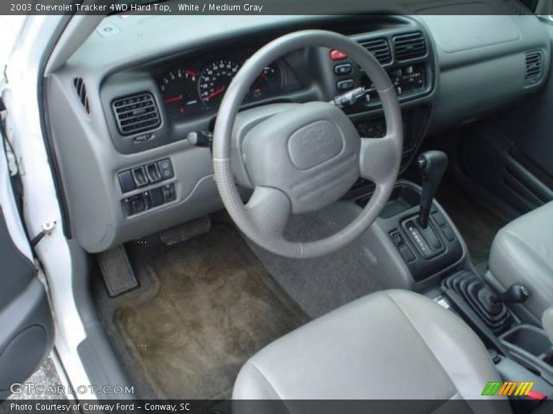 White / Medium Gray 2003 Chevrolet Tracker 4WD Hard Top