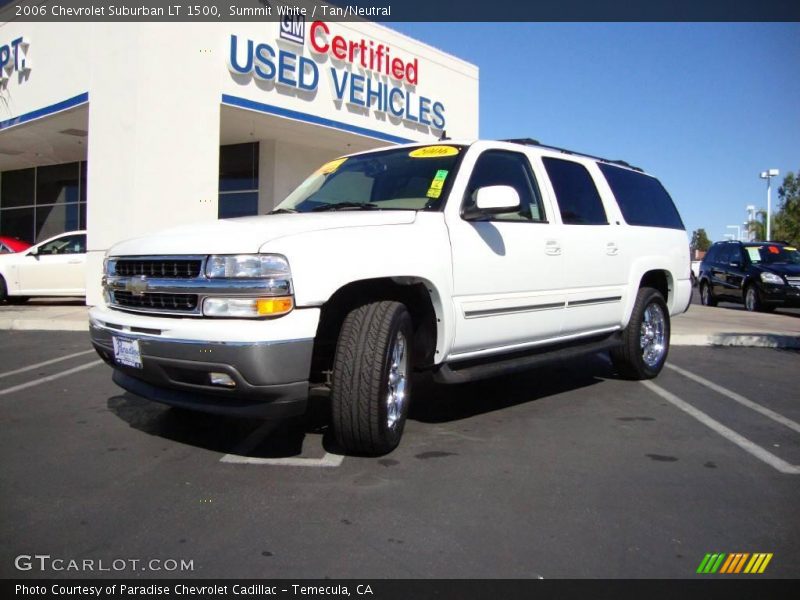 Summit White / Tan/Neutral 2006 Chevrolet Suburban LT 1500