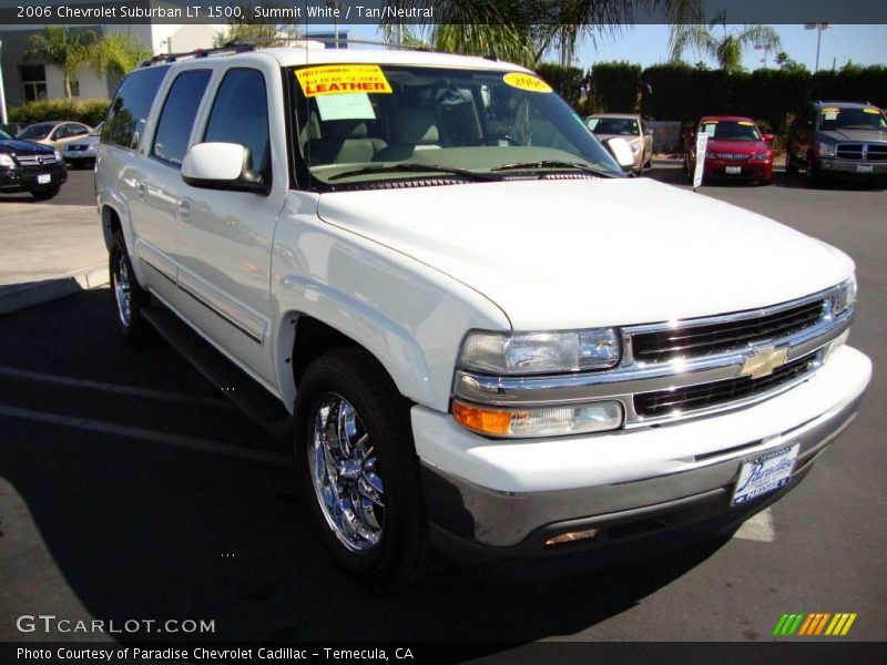 Summit White / Tan/Neutral 2006 Chevrolet Suburban LT 1500
