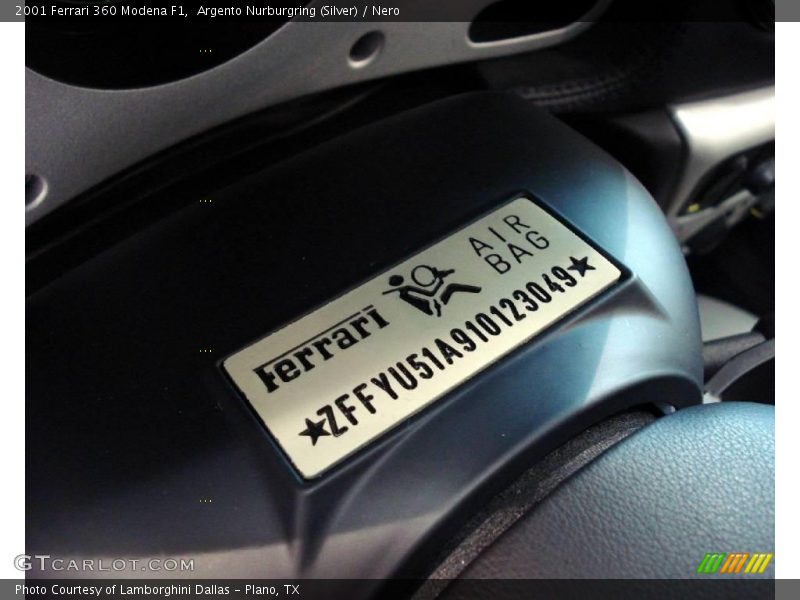 Argento Nurburgring (Silver) / Nero 2001 Ferrari 360 Modena F1