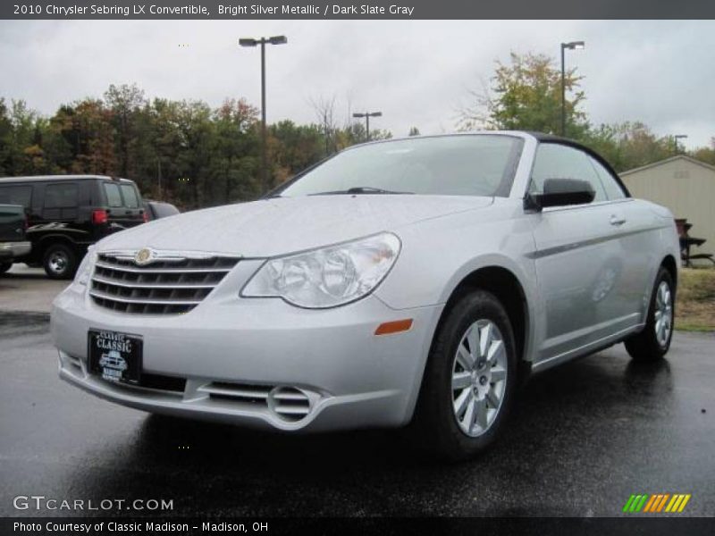 Bright Silver Metallic / Dark Slate Gray 2010 Chrysler Sebring LX Convertible