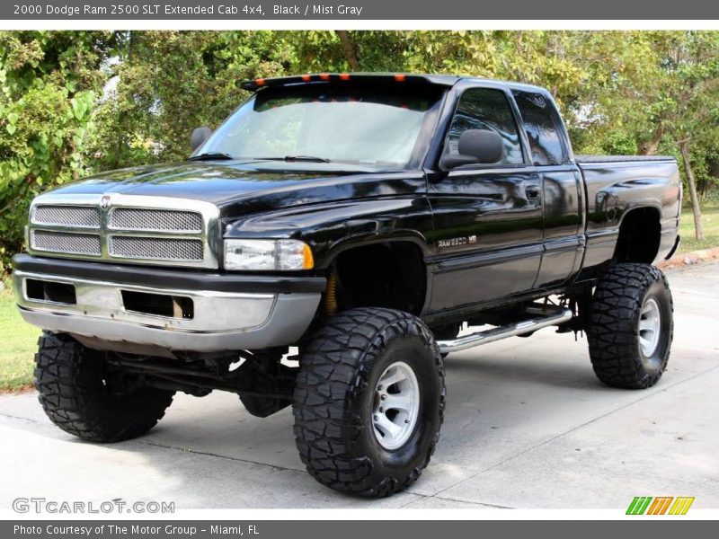 Black / Mist Gray 2000 Dodge Ram 2500 SLT Extended Cab 4x4