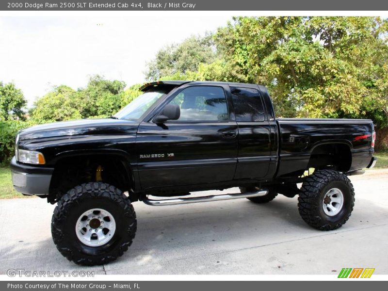 Black / Mist Gray 2000 Dodge Ram 2500 SLT Extended Cab 4x4