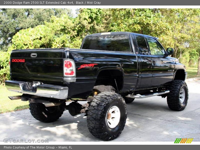 Black / Mist Gray 2000 Dodge Ram 2500 SLT Extended Cab 4x4