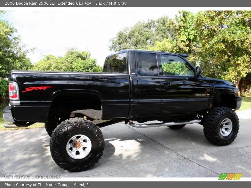 Black / Mist Gray 2000 Dodge Ram 2500 SLT Extended Cab 4x4