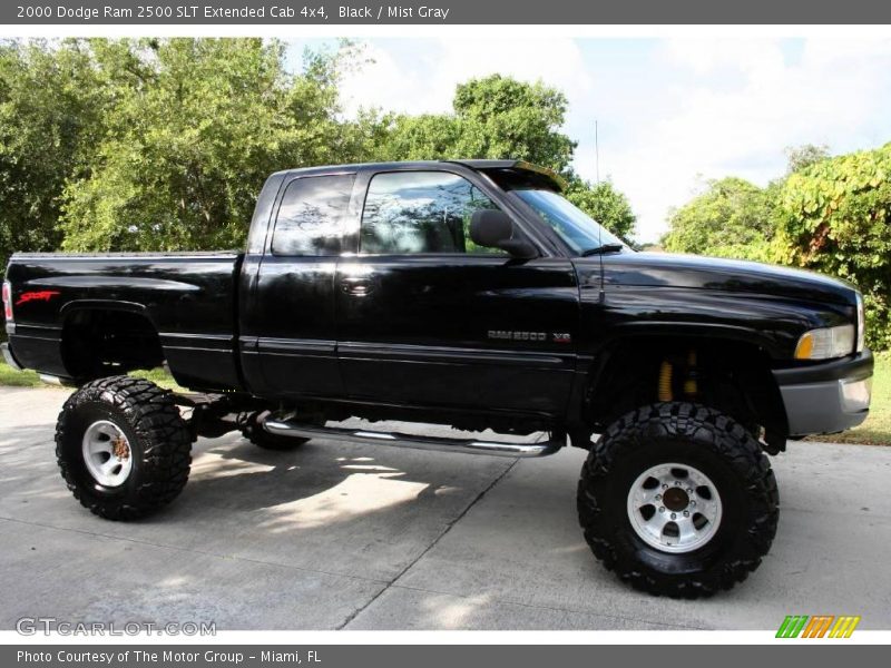 Black / Mist Gray 2000 Dodge Ram 2500 SLT Extended Cab 4x4