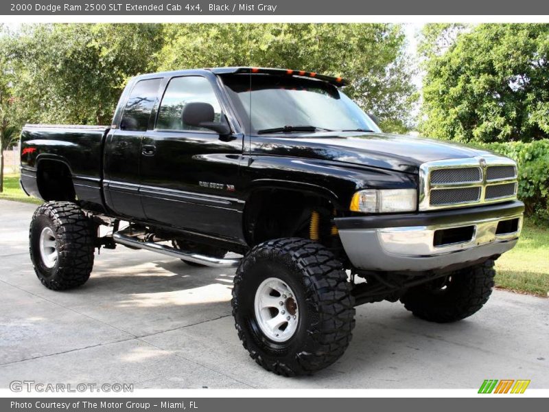 Black / Mist Gray 2000 Dodge Ram 2500 SLT Extended Cab 4x4