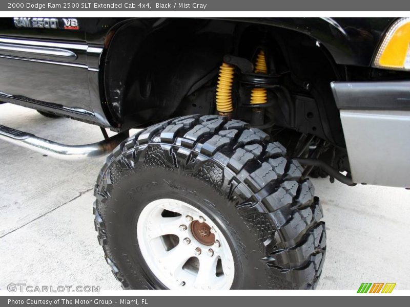 Black / Mist Gray 2000 Dodge Ram 2500 SLT Extended Cab 4x4