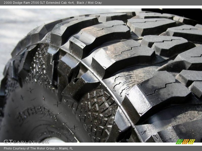 Black / Mist Gray 2000 Dodge Ram 2500 SLT Extended Cab 4x4