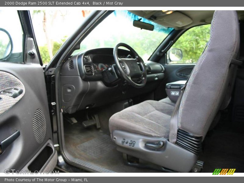 Black / Mist Gray 2000 Dodge Ram 2500 SLT Extended Cab 4x4