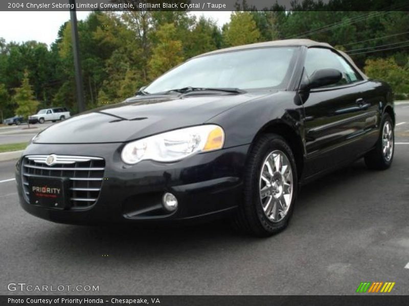 Brilliant Black Crystal / Taupe 2004 Chrysler Sebring Limited Convertible