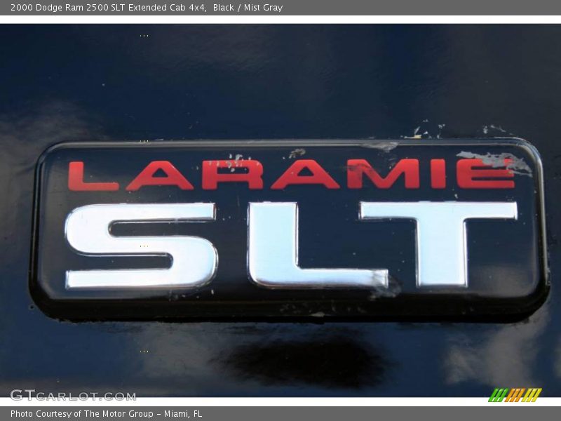 Black / Mist Gray 2000 Dodge Ram 2500 SLT Extended Cab 4x4
