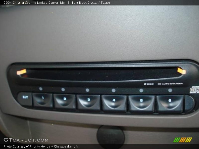 Brilliant Black Crystal / Taupe 2004 Chrysler Sebring Limited Convertible