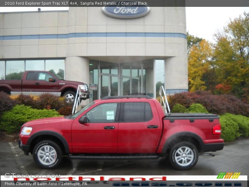 Sangria Red Metallic / Charcoal Black 2010 Ford Explorer Sport Trac XLT 4x4