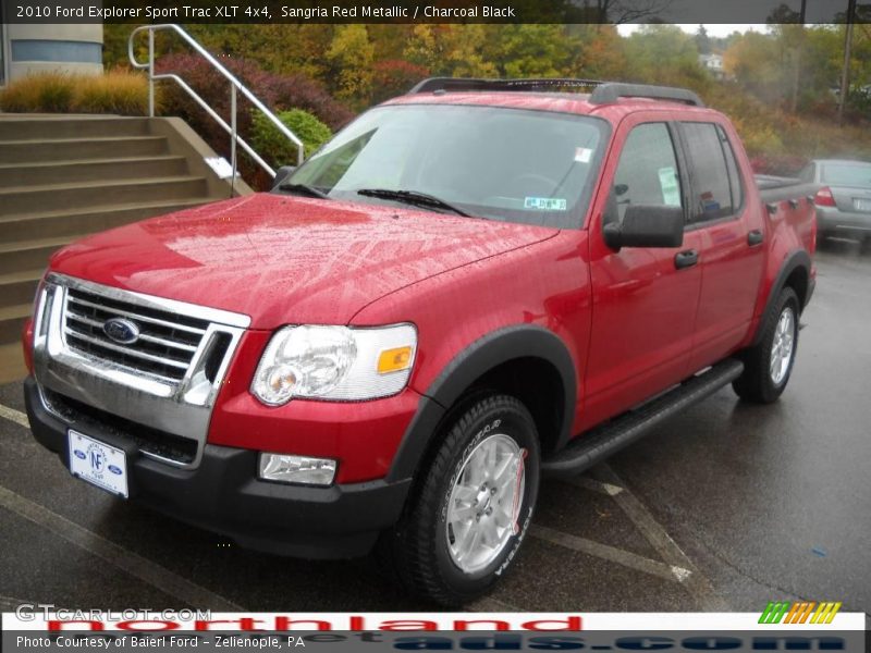 Sangria Red Metallic / Charcoal Black 2010 Ford Explorer Sport Trac XLT 4x4