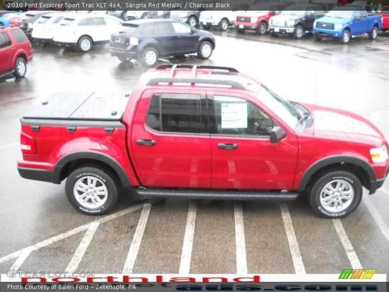 Sangria Red Metallic / Charcoal Black 2010 Ford Explorer Sport Trac XLT 4x4
