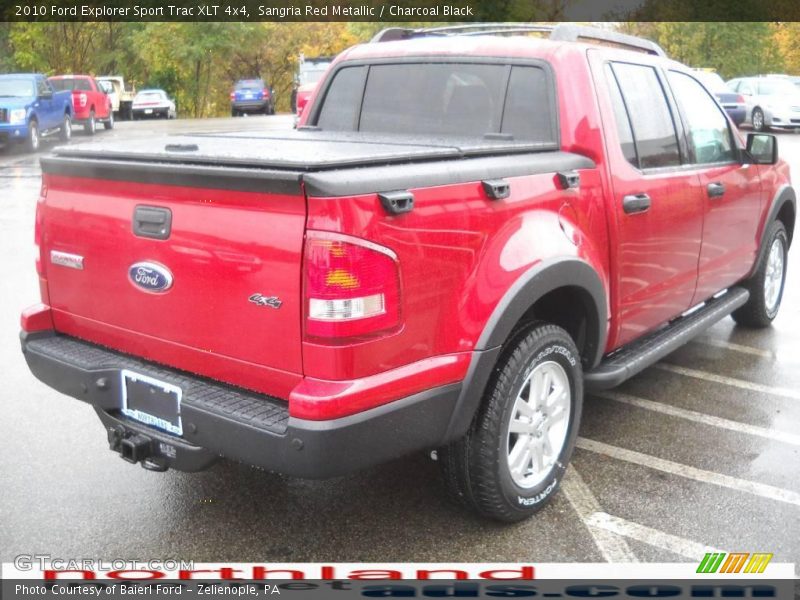 Sangria Red Metallic / Charcoal Black 2010 Ford Explorer Sport Trac XLT 4x4