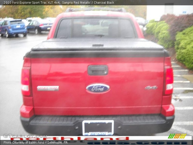 Sangria Red Metallic / Charcoal Black 2010 Ford Explorer Sport Trac XLT 4x4