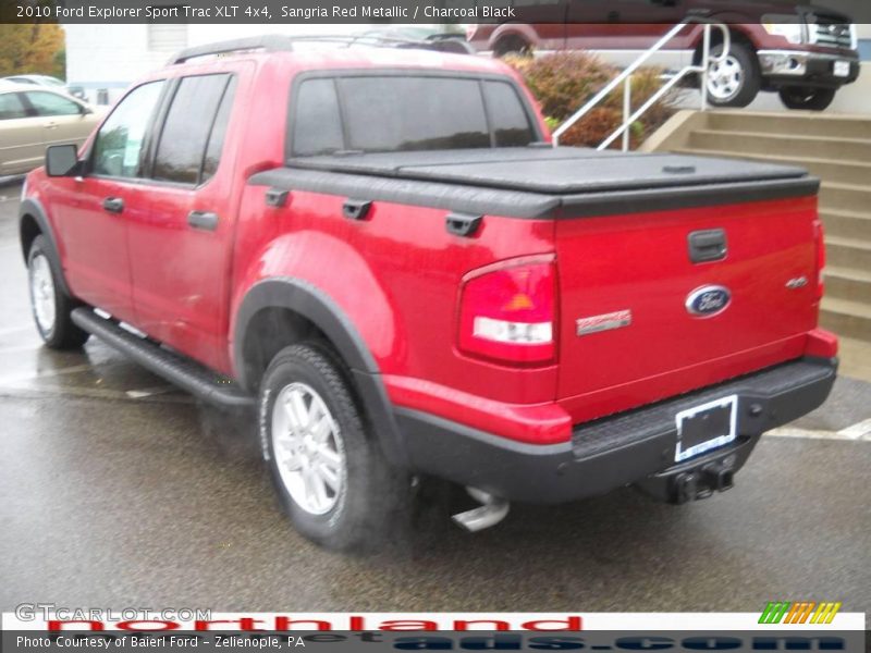 Sangria Red Metallic / Charcoal Black 2010 Ford Explorer Sport Trac XLT 4x4