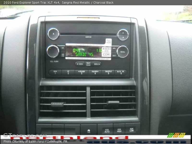 Sangria Red Metallic / Charcoal Black 2010 Ford Explorer Sport Trac XLT 4x4