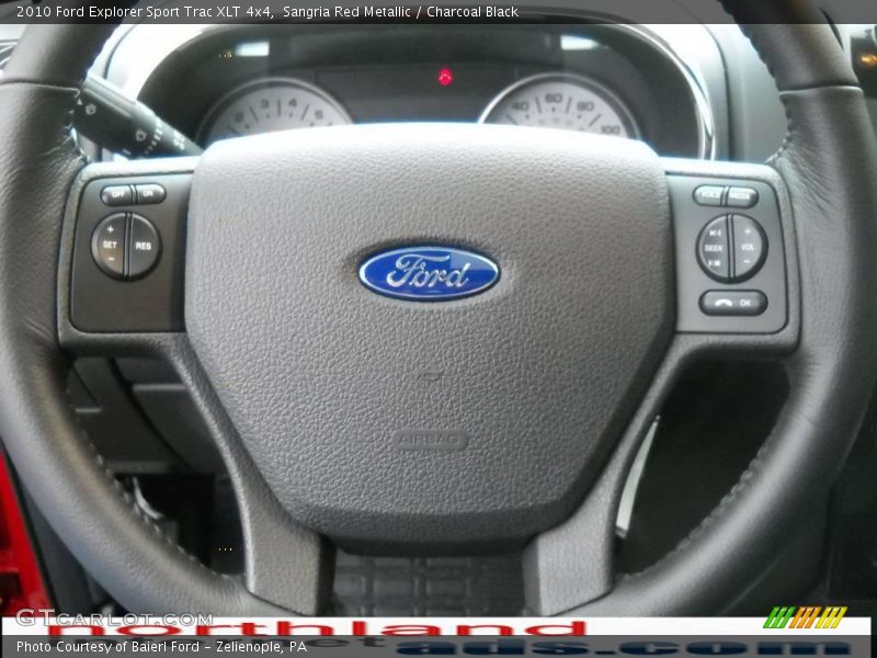 Sangria Red Metallic / Charcoal Black 2010 Ford Explorer Sport Trac XLT 4x4