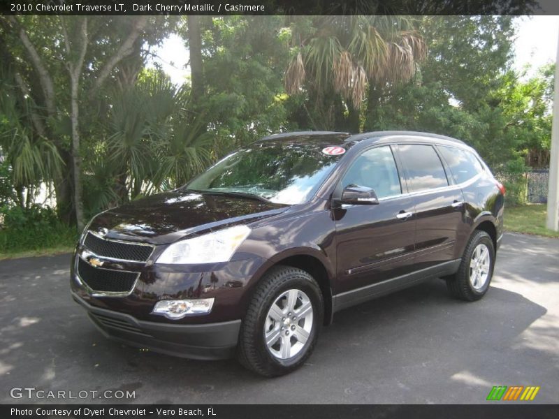 Dark Cherry Metallic / Cashmere 2010 Chevrolet Traverse LT