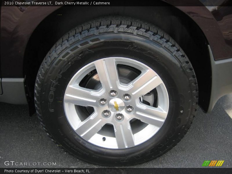 Dark Cherry Metallic / Cashmere 2010 Chevrolet Traverse LT