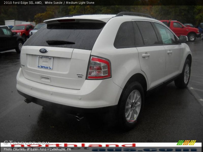 White Suede / Medium Light Stone 2010 Ford Edge SEL AWD