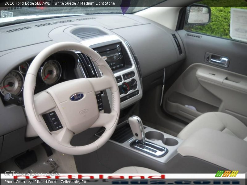 White Suede / Medium Light Stone 2010 Ford Edge SEL AWD