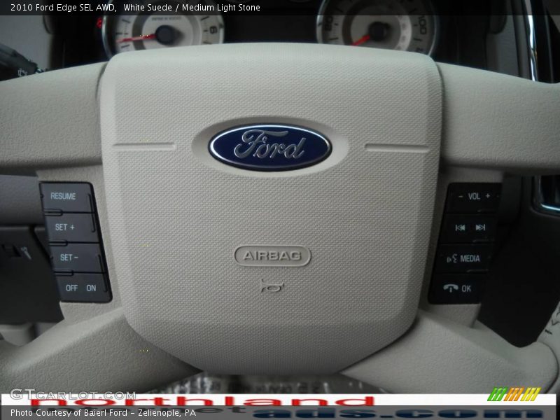 White Suede / Medium Light Stone 2010 Ford Edge SEL AWD