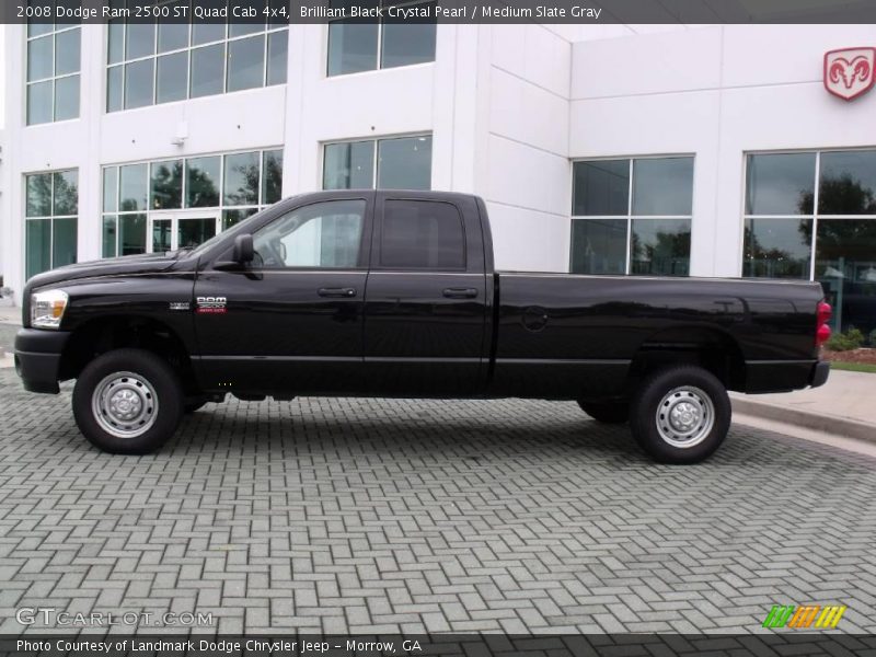 Brilliant Black Crystal Pearl / Medium Slate Gray 2008 Dodge Ram 2500 ST Quad Cab 4x4