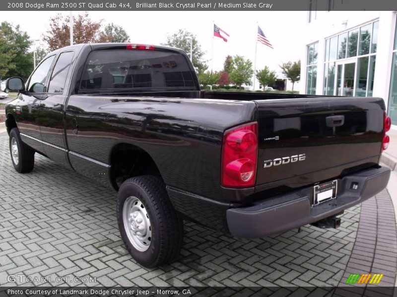 Brilliant Black Crystal Pearl / Medium Slate Gray 2008 Dodge Ram 2500 ST Quad Cab 4x4