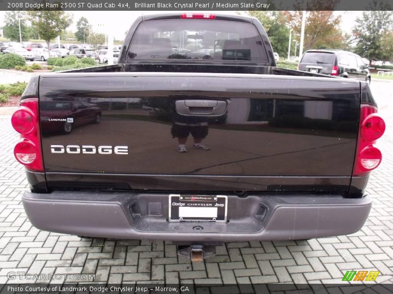 Brilliant Black Crystal Pearl / Medium Slate Gray 2008 Dodge Ram 2500 ST Quad Cab 4x4