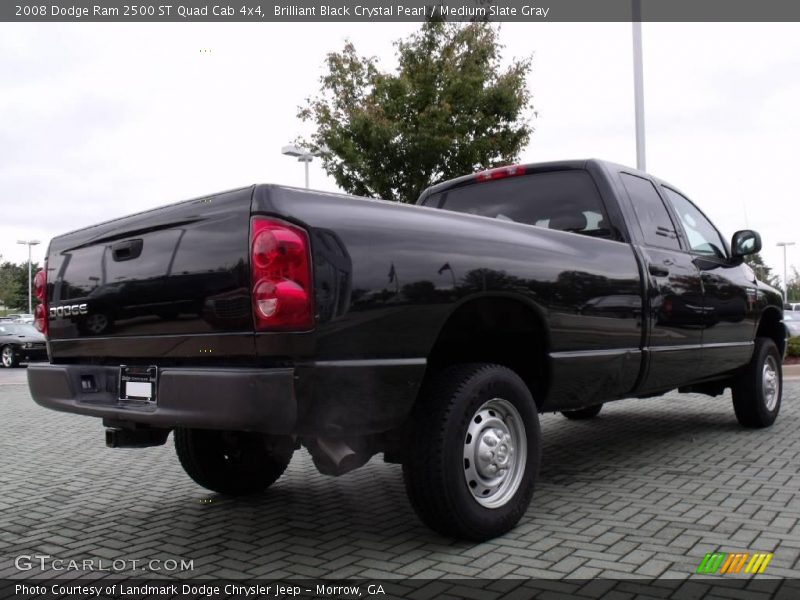 Brilliant Black Crystal Pearl / Medium Slate Gray 2008 Dodge Ram 2500 ST Quad Cab 4x4